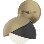 Brooklyn Double Shade Wall Sconce - Soft Gold / Black