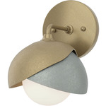 Brooklyn Double Shade Wall Sconce - Soft Gold / Vintage Platinum