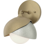 Brooklyn Double Shade Wall Sconce - Soft Gold / Sterling