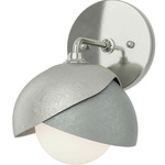 Brooklyn Double Shade Wall Sconce - Sterling / Vintage Platinum
