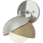 Brooklyn Double Shade Wall Sconce - Sterling / Soft Gold