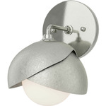 Brooklyn Double Shade Wall Sconce - Sterling / Sterling