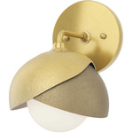 Brooklyn Double Shade Wall Sconce - Modern Brass / Soft Gold