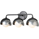 Brooklyn Double Shade Bathroom Vanity Light - Black / Sterling