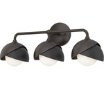 Brooklyn Double Shade Bathroom Vanity Light - Oil Rubbed Bronze / Black