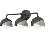 Brooklyn Double Shade Bathroom Vanity Light - Oil Rubbed Bronze / Vintage Platinum