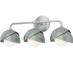 Brooklyn Double Shade Bathroom Vanity Light - Vintage Platinum / Vintage Platinum
