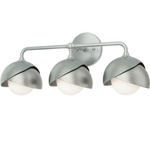 Brooklyn Double Shade Bathroom Vanity Light - Vintage Platinum / Sterling