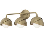 Brooklyn Double Shade Bathroom Vanity Light - Soft Gold / Soft Gold
