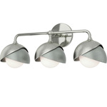 Brooklyn Double Shade Bathroom Vanity Light - Sterling / Vintage Platinum