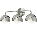 Brooklyn Double Shade Bathroom Vanity Light - Sterling / Sterling