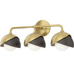 Brooklyn Double Shade Bathroom Vanity Light - Modern Brass / Oil Rubbed Bronze