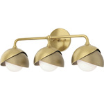 Brooklyn Double Shade Bathroom Vanity Light - Modern Brass / Soft Gold