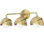 Brooklyn Double Shade Bathroom Vanity Light - Modern Brass / Modern Brass