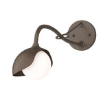 Brooklyn Long Arm Single Shade Wall Sconce - Bronze / Bronze