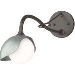 Brooklyn Long Arm Single Shade Wall Sconce - Oil Rubbed Bronze / Vintage Platinum