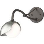 Brooklyn Long Arm Single Shade Wall Sconce - Oil Rubbed Bronze / Sterling