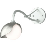 Brooklyn Long Arm Single Shade Wall Sconce - Vintage Platinum / Sterling