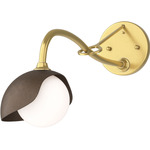 Brooklyn Long Arm Single Shade Wall Sconce - Modern Brass / Bronze