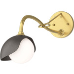 Brooklyn Long Arm Single Shade Wall Sconce - Modern Brass / Oil Rubbed Bronze