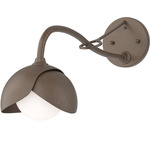 Brooklyn Double Shade Long Arm Wall Sconce - Bronze / Bronze
