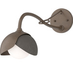 Brooklyn Double Shade Long Arm Wall Sconce - Bronze / Dark Smoke