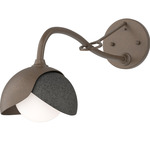 Brooklyn Double Shade Long Arm Wall Sconce - Bronze / Natural Iron
