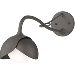 Brooklyn Double Shade Long Arm Wall Sconce - Dark Smoke / Oil Rubbed Bronze