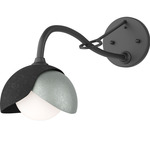 Brooklyn Double Shade Long Arm Wall Sconce - Black / Vintage Platinum