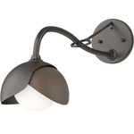 Brooklyn Double Shade Long Arm Wall Sconce - Oil Rubbed Bronze / Bronze