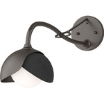 Brooklyn Double Shade Long Arm Wall Sconce - Oil Rubbed Bronze / Black