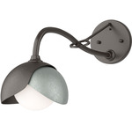 Brooklyn Double Shade Long Arm Wall Sconce - Oil Rubbed Bronze / Vintage Platinum