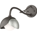 Brooklyn Double Shade Long Arm Wall Sconce - Oil Rubbed Bronze / Sterling