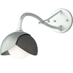 Brooklyn Double Shade Long Arm Wall Sconce - Vintage Platinum / Natural Iron