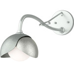 Brooklyn Double Shade Long Arm Wall Sconce - Vintage Platinum / Sterling