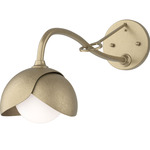 Brooklyn Double Shade Long Arm Wall Sconce - Soft Gold / Soft Gold