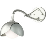 Brooklyn Double Shade Long Arm Wall Sconce - Sterling / Vintage Platinum