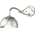 Brooklyn Double Shade Long Arm Wall Sconce - Sterling / Sterling
