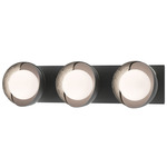 Brooklyn Double Shade Straight Bathroom Vanity Light - Black / Sterling