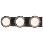 Brooklyn Double Shade Straight Bathroom Vanity Light - Oil Rubbed Bronze / Black