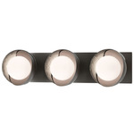 Brooklyn Double Shade Straight Bathroom Vanity Light - Oil Rubbed Bronze / Sterling