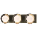 Brooklyn Double Shade Straight Bathroom Vanity Light - Soft Gold / Black