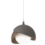 Brooklyn Double Shade Pendant - Dark Smoke / Bronze