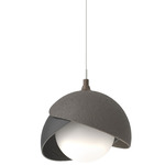 Brooklyn Double Shade Pendant - Dark Smoke / Black