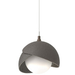 Brooklyn Double Shade Pendant - Dark Smoke / Natural Iron