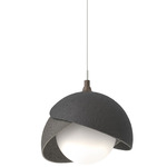 Brooklyn Double Shade Pendant - Black / Natural Iron