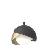 Brooklyn Double Shade Pendant - Black / Modern Brass