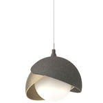 Brooklyn Double Shade Pendant - Natural Iron / Soft Gold
