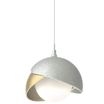 Brooklyn Double Shade Pendant - Vintage Platinum / Modern Brass