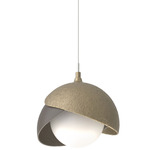 Brooklyn Double Shade Pendant - Soft Gold / Dark Smoke